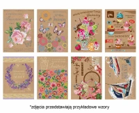 Laurka Eko Edition B6EKO 127x180 Imieniny zest. 659 Grafika - Kwiaty, Mix, Papier typu kraft