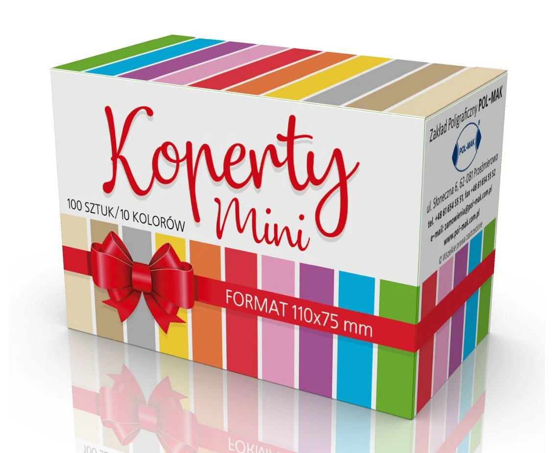 Koperty kolorowe mini KMINI 110x75 100 szt. Ogólne zest. 527 Kolor - Mix, Unicolour