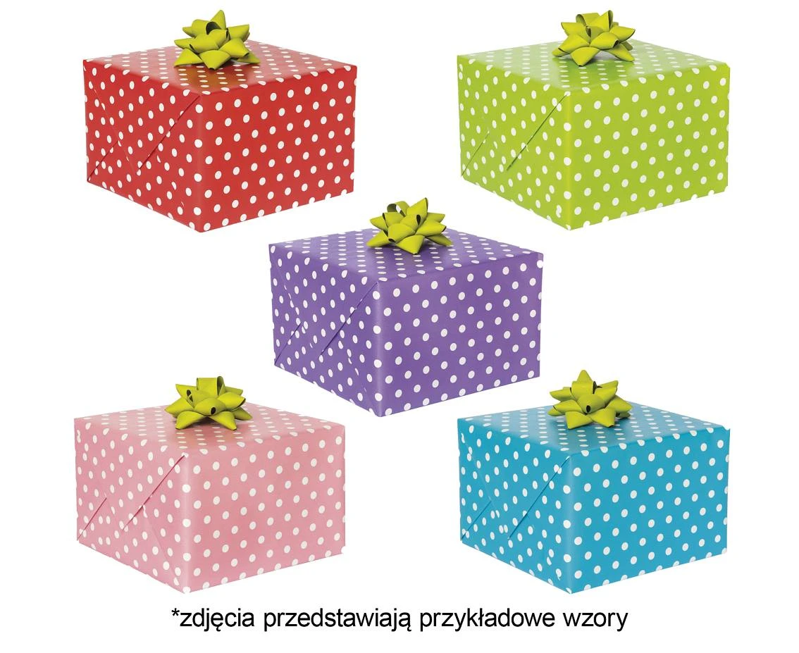 Papier ozdobny P2 200x70cm rolka 1 ark. Ogólne wzór 8 Grafika - Kolor, Kropki, Unicolour