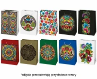 Torebka prezentowa T5 230x320x110 Ogólne zest. 193 Folk - Łowicz, Mix, 1 szt.