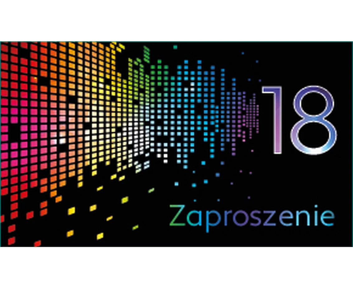 Zaproszenie Z 160x95 Urodziny 18-stka nr 56478 Grafika - Chłopak, Dziewczyna, 10 szt.