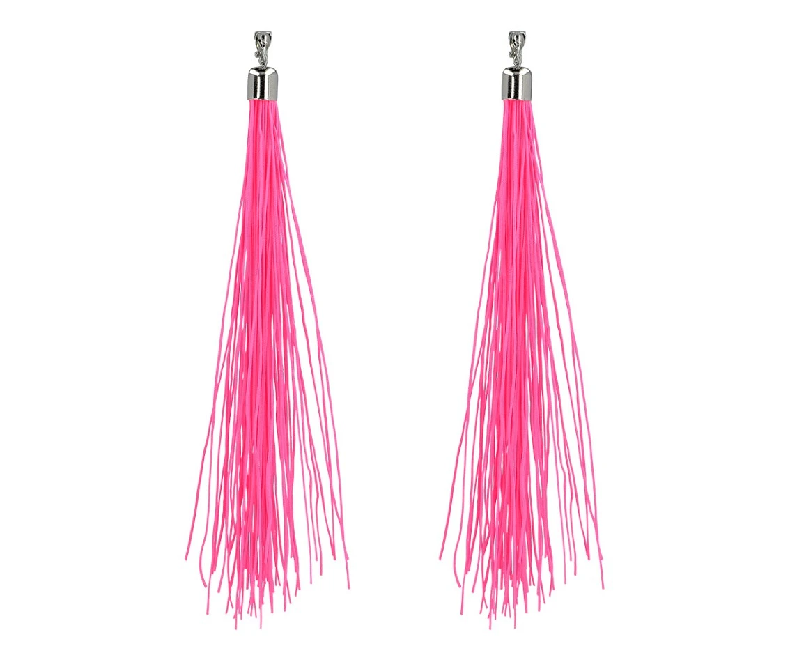 Kolczyki Festival neon pink