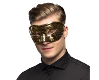 Maska wenecka Disco gold