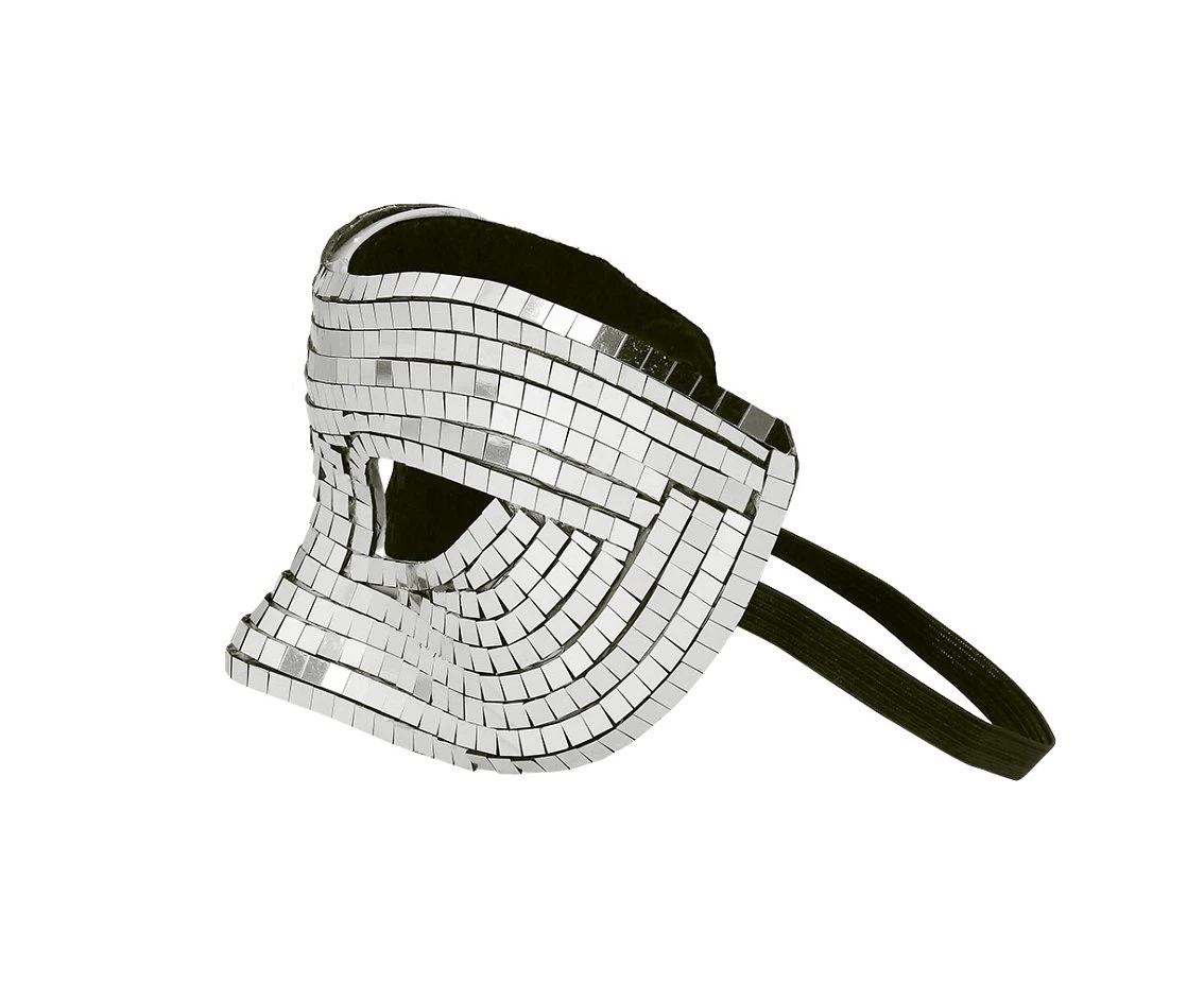 Maska wenecka Disco silver