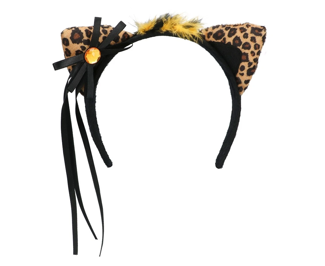 Zestaw Uroczy Gepard (opaska, choker, 2 bransoletki, ogon)