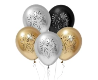 Balony B&C 12", fajerwerki, 5szt.
