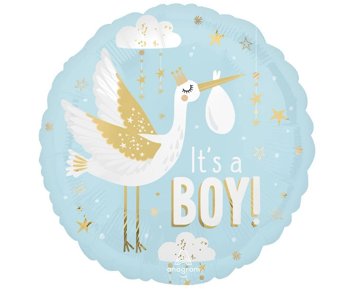 Balon foliowy 18" CIR- Special delivery baby boy KK