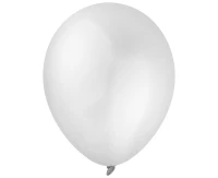Balony Decomex 9", metalik białe, 100szt.