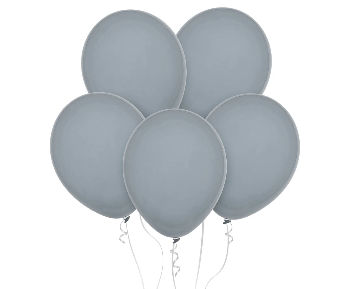 Balony Decomex 11", pastel szare, 100szt.