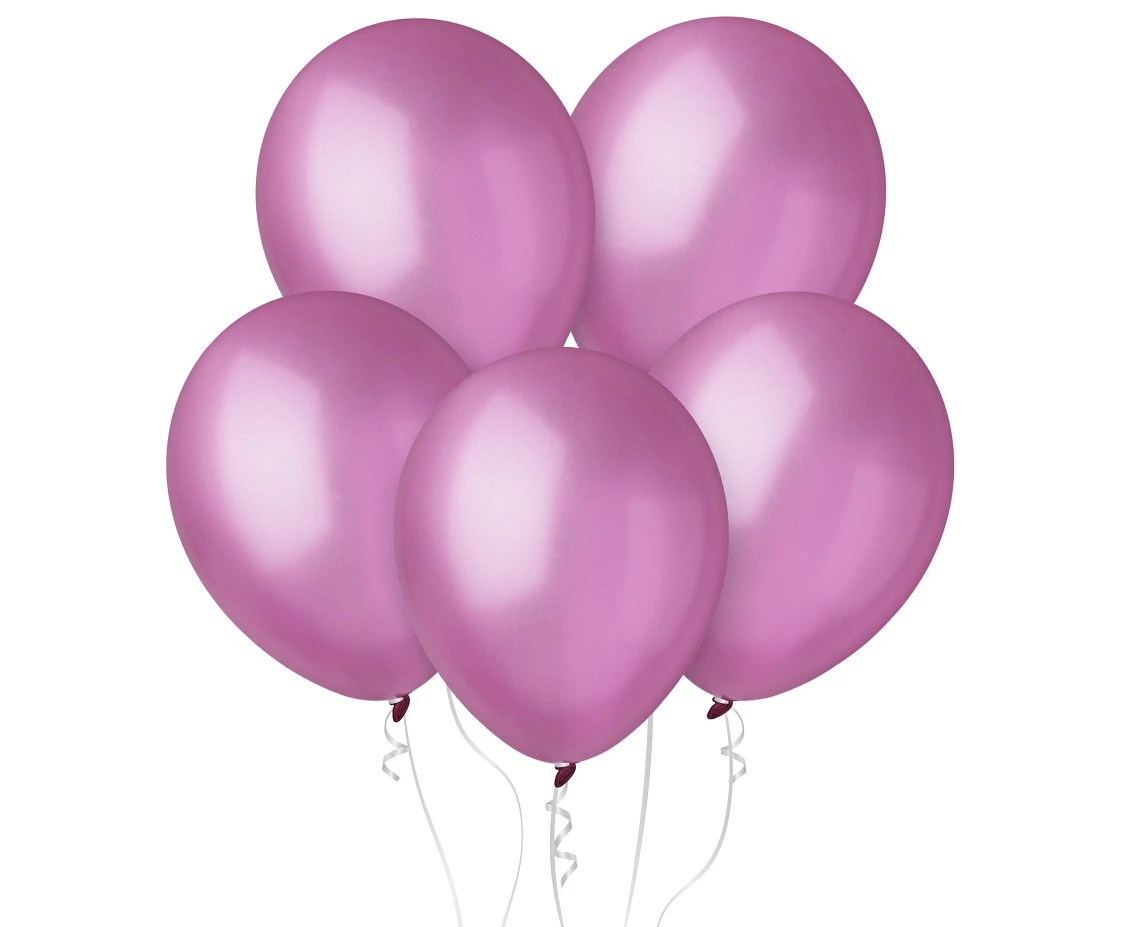 Balony Decomex 11", metalik jasne różowe, 100szt.