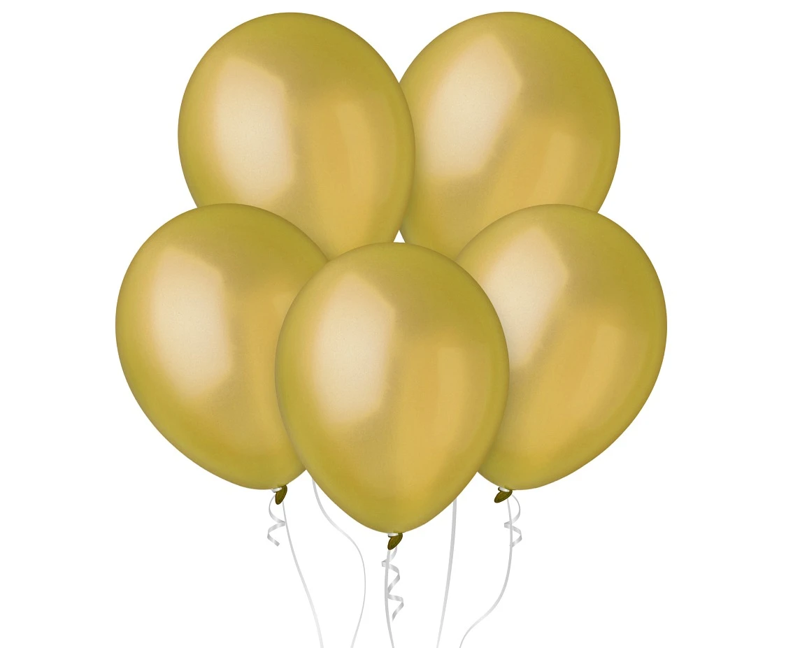 Balony Decomex 11", metalik złote, 100szt.