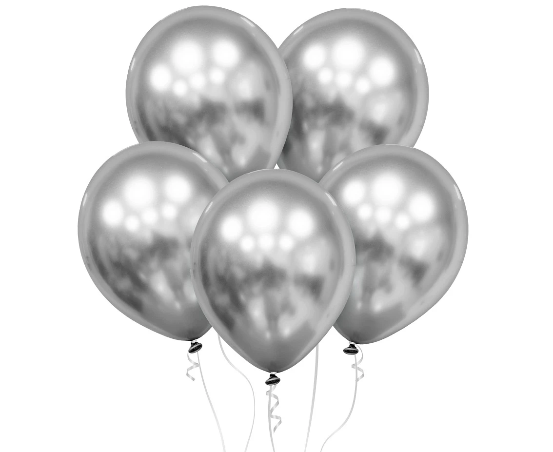 Balony Decomex 11", platyna srebrne, 100szt.