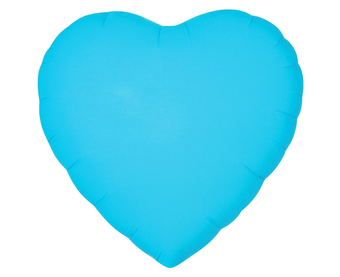 Balon foliowy Serce, fluor niebieski, 18"