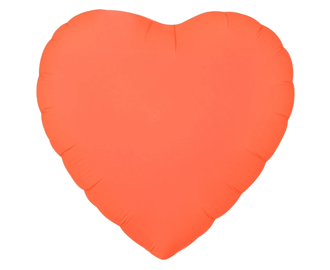 Balon foliowy Serce, fluor pomarańczowy, 18"