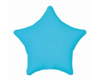 Balon foliowy Gwiazda, fluor niebieski, 19"