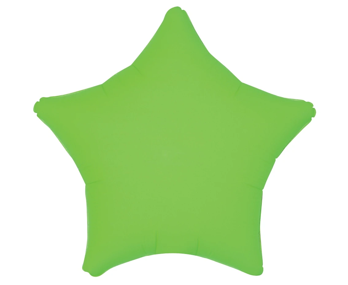 Balon foliowy Gwiazda, fluor zielony, 19"