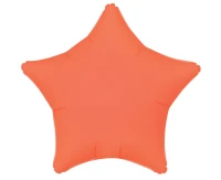 Balon foliowy Gwiazda, fluor pomarańczowy,19"