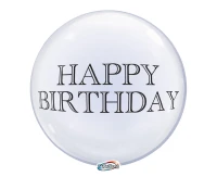 Balon Takara Bubble Balloon - Happy Birthday (drukowane), 330 mm/ 10 szt. (rozm. QL 15,0") KK