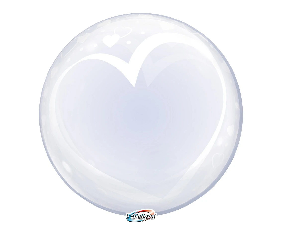 Balon Takara Bubble Balloon - Serca i serduszka, 400 mm/ 10 szt. (rozm. QL 18,5") KK