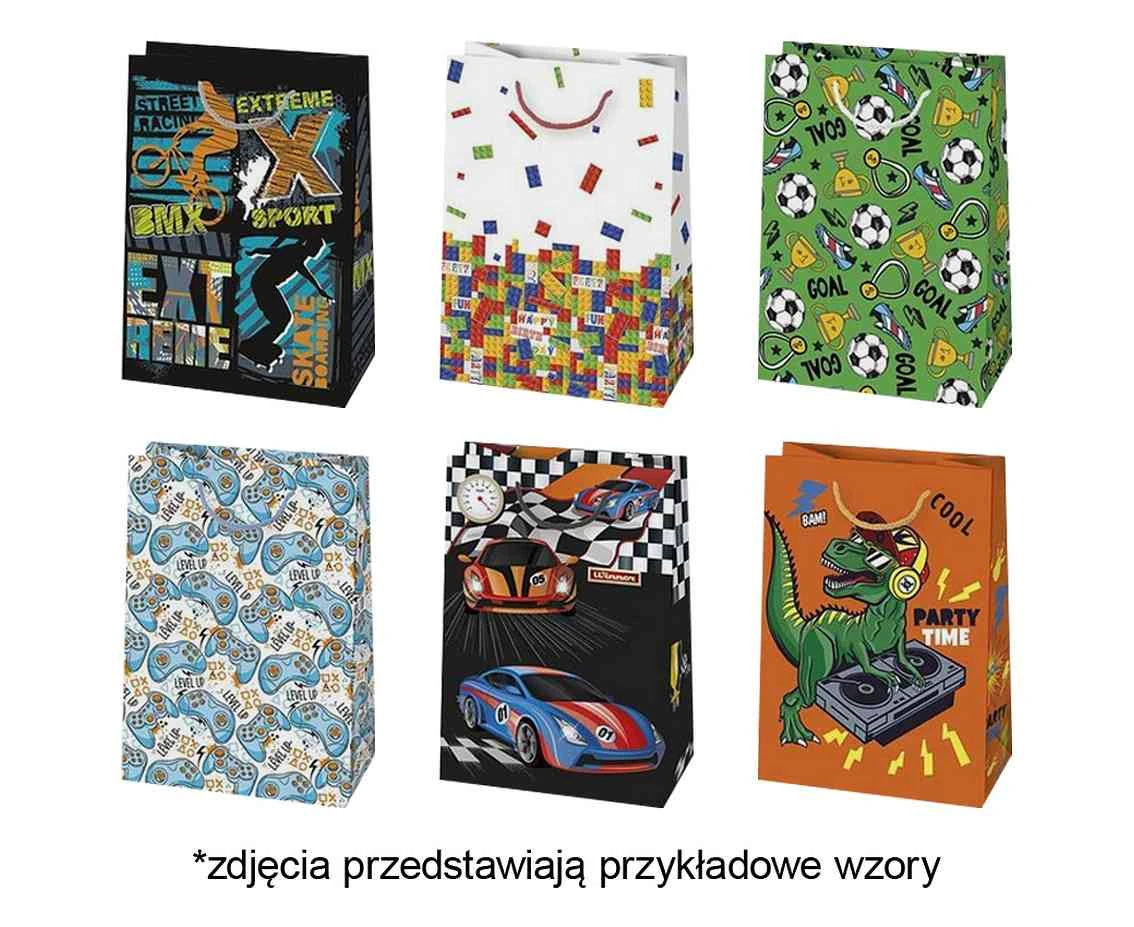 Torebka prezentowa T5 230x320x110 Ogólne zest. 194 Dziecięce - Chłopiec, mix, 1 szt.