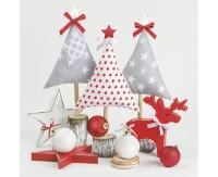 Serwetki papierowe Xmas Trees Crafted with Cloth, 33x33 cm, 20 szt.
