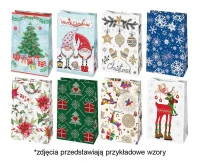 Torebka prezentowa T3 Christmas 16 x 24 x 7 cm, mix, 1 szt.