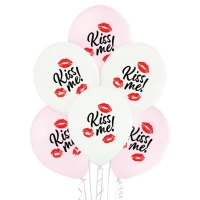 Balony Belbal 12", D11, kiss me, 6szt.