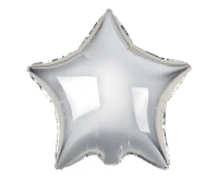 Balon foliowy Gwiazda, srebrna, 18"/ 100szt.