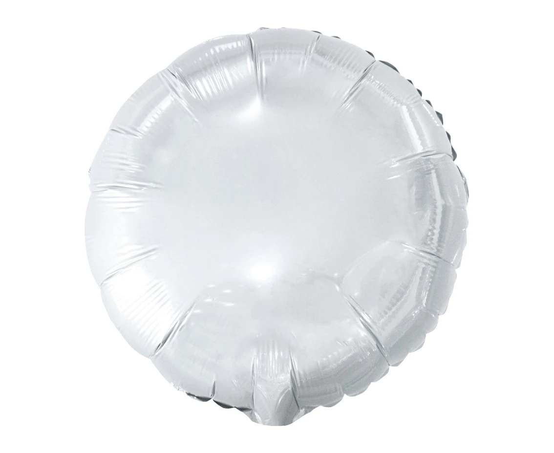 Balon foliowy okrągły, biały, 18"/ 100szt.