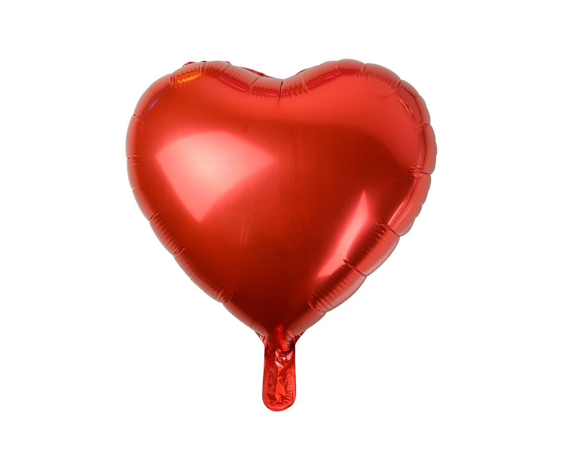 Balon foliowy Serce, czerwone, 10"/ 100szt.