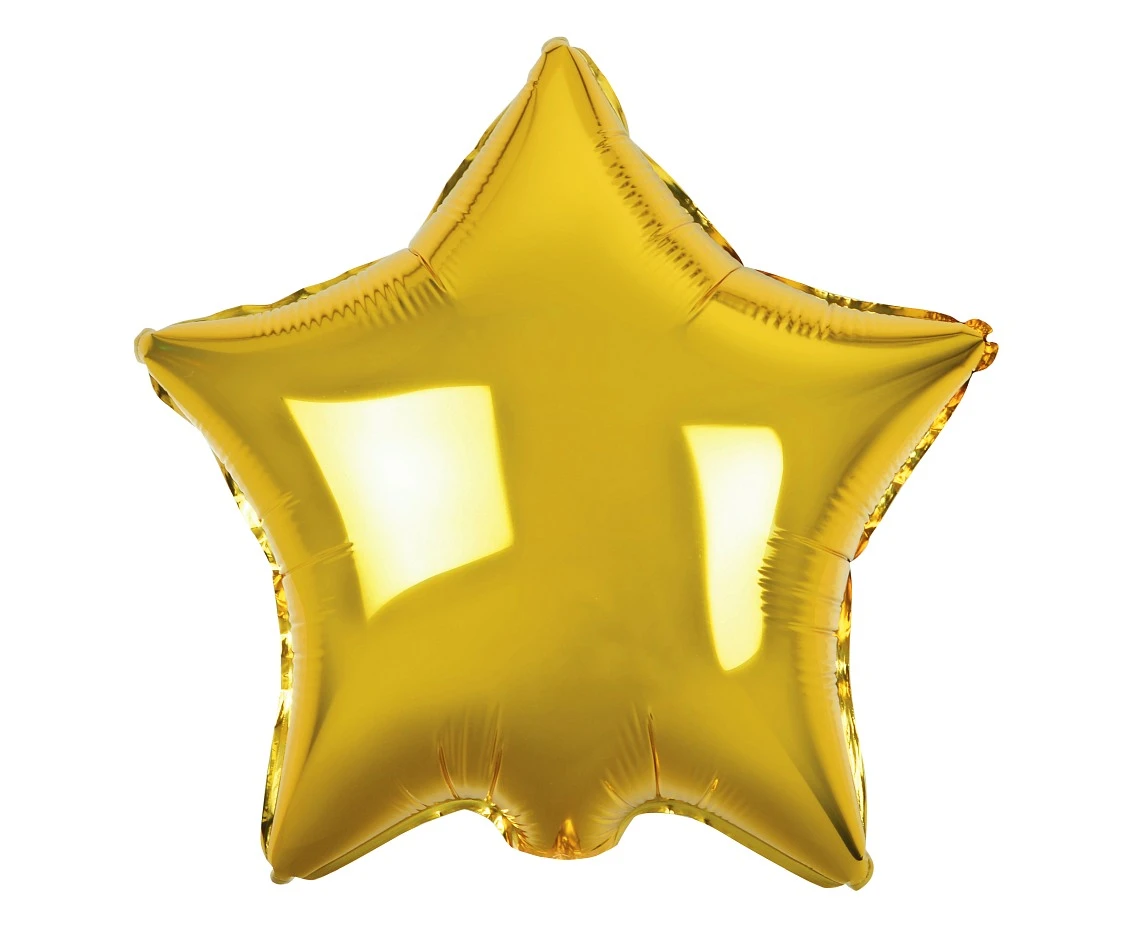 Balon foliowy Gwiazda,złota, 18"/ 100szt.