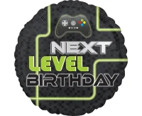 Balon foliowy 18" CIR - Level Up Birthday KK
