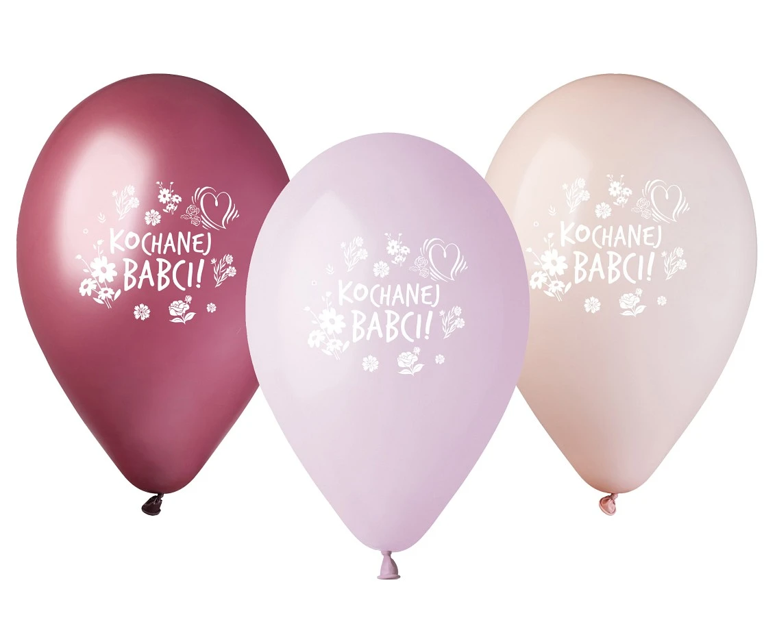 Balony Gemar 13", pastel premium hel kochanej babci, 5szt. KK