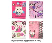 Torebka prezentowa sowy 1143A 31x42x12cm p12, mix, 1 szt.