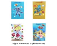 Torebka prezentowa dziecięca 5210L SD20 40x56x30cm szerokie dno p12 mix, 1 szt.