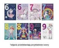 Laurka z cyframi na gąbkach exclusive B6GE 117x167 Urodziny Dziecięce zest. 739 Dziecięce - 6-9 lat, Cyfry, Dziewczynka
