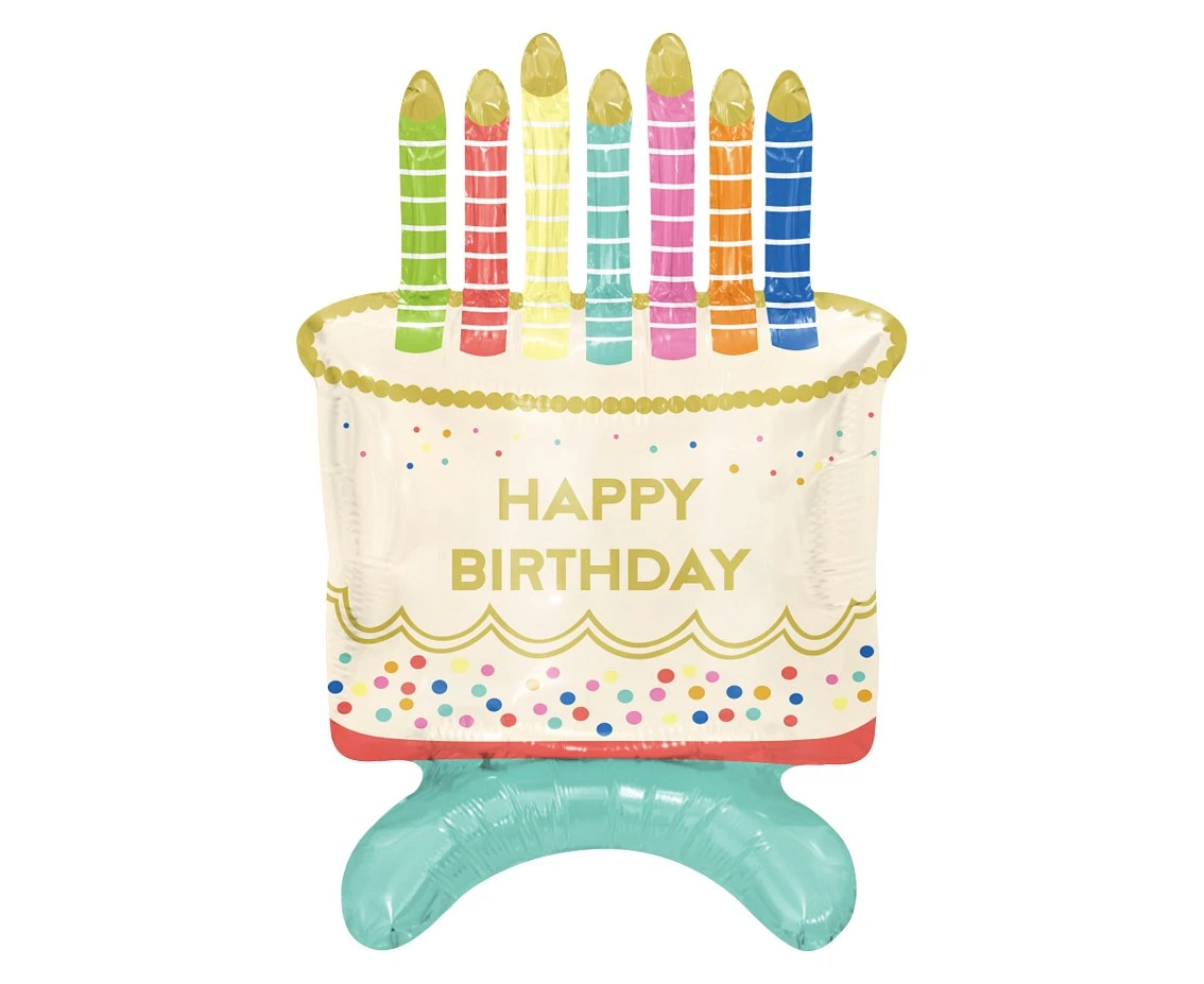 Balon foliowy Tort Happy Birthday, 33x48x24 cm