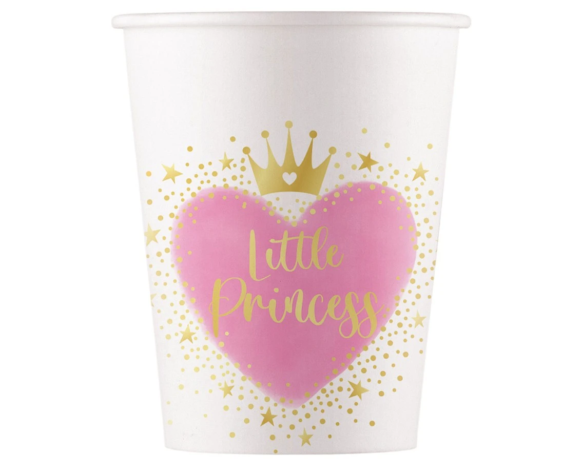 Kubeczki papierowe My little Princess FSC, 200 ml, 8 szt.