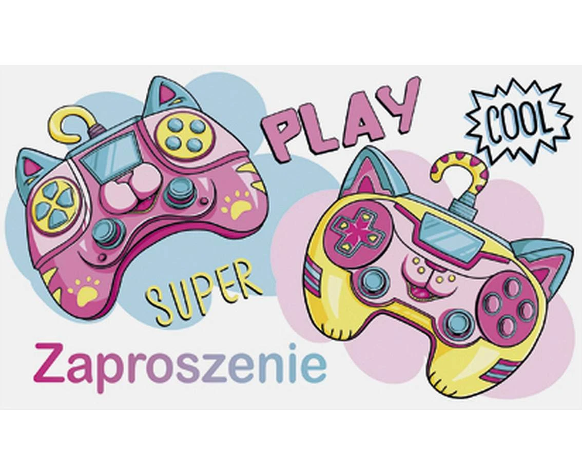 Zaproszenie Z 160x95 Dziecięce - Dziewczynka, 10 szt.