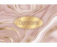 Zaproszenie Z 160x95 Ogólne, Grafika - Kobiece, Młodzieżowe, Złote, 10 szt.
