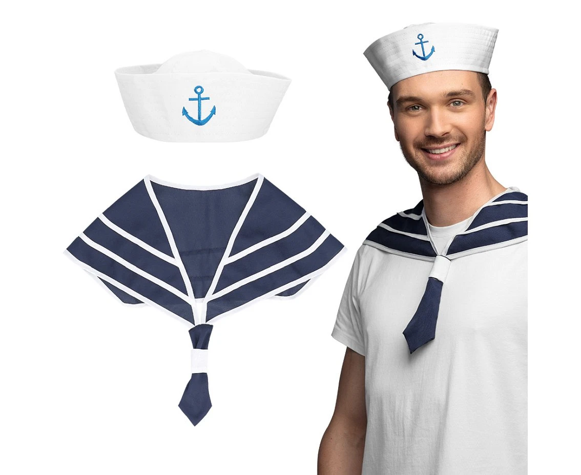 Zestaw Navy (czapka marynarska, kołnierz)