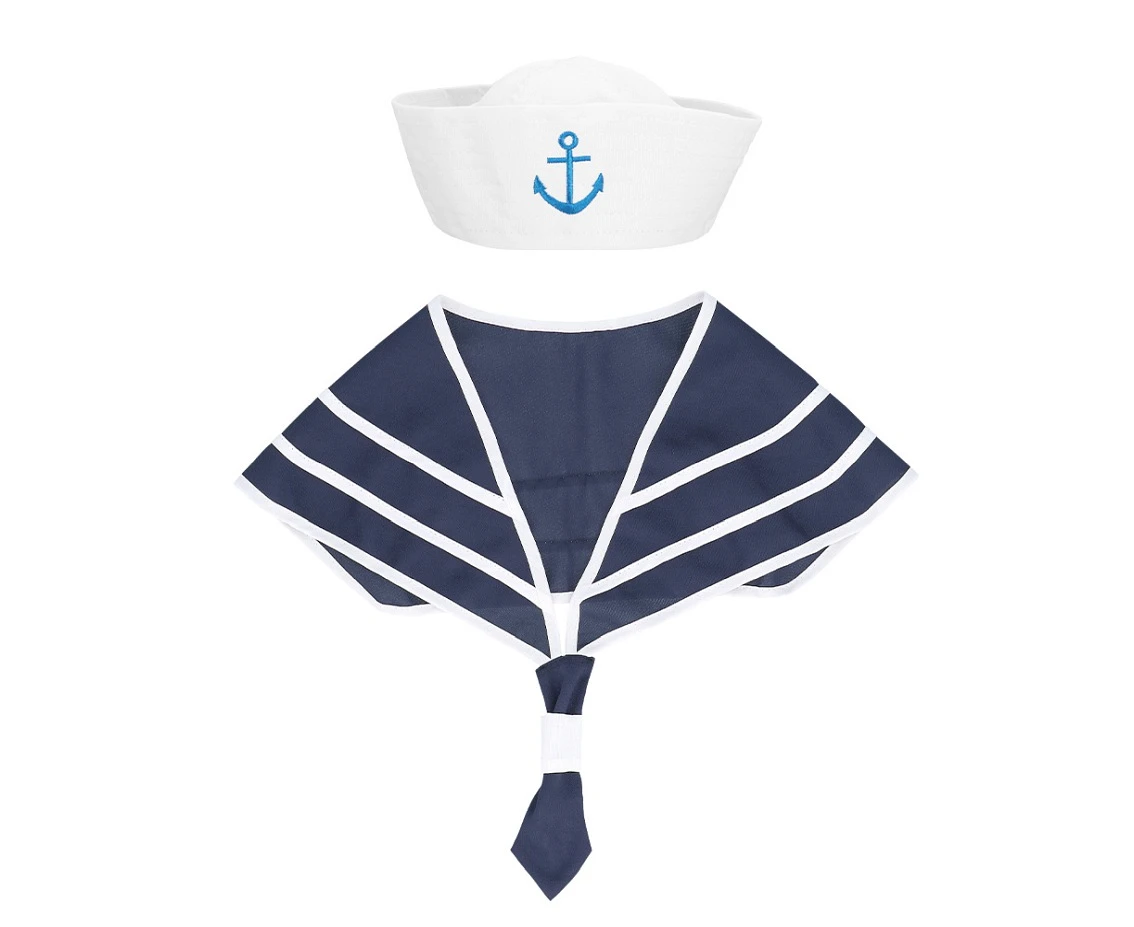 Zestaw Navy (czapka marynarska, kołnierz)