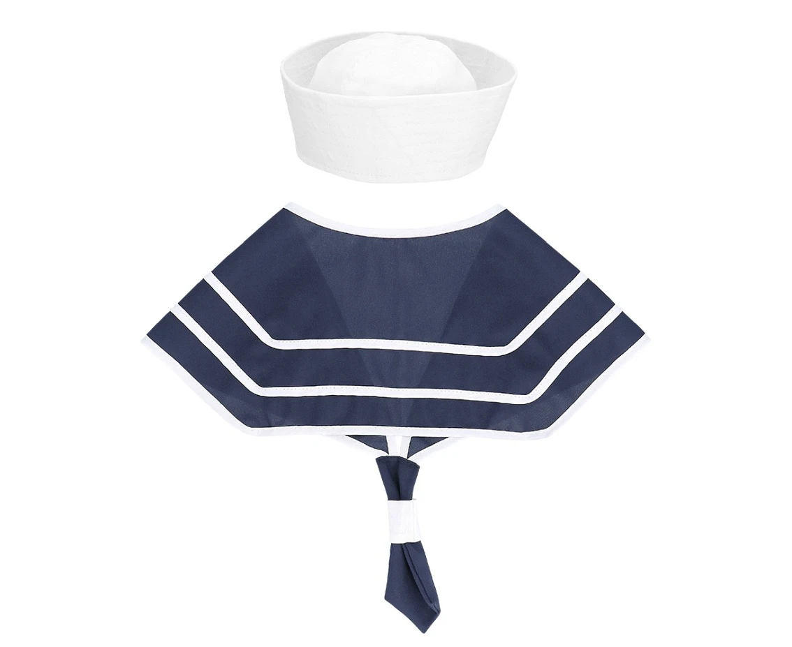Zestaw Navy (czapka marynarska, kołnierz)