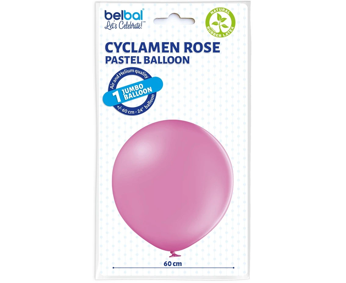 Balony Belbal 24", B250-437, (cyclamen rose) cyklamenowe różowe, 5szt. KK