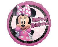 Balon foliowy 18", Minnie Mouse Happy Birthday