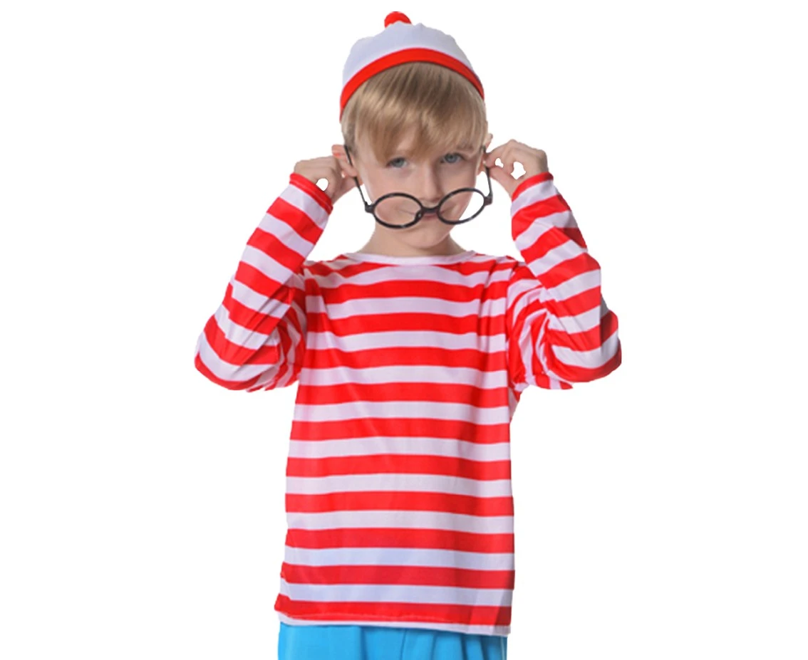 Zestaw dla dzieci Ciekawski Chłopiec (kapelusz, okulary, top, spodnie), rozm. 110/120 cm