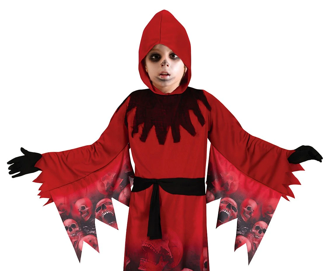 Strój dla dzieci Czerwony Demon (szata), rozm. 130/140 cm