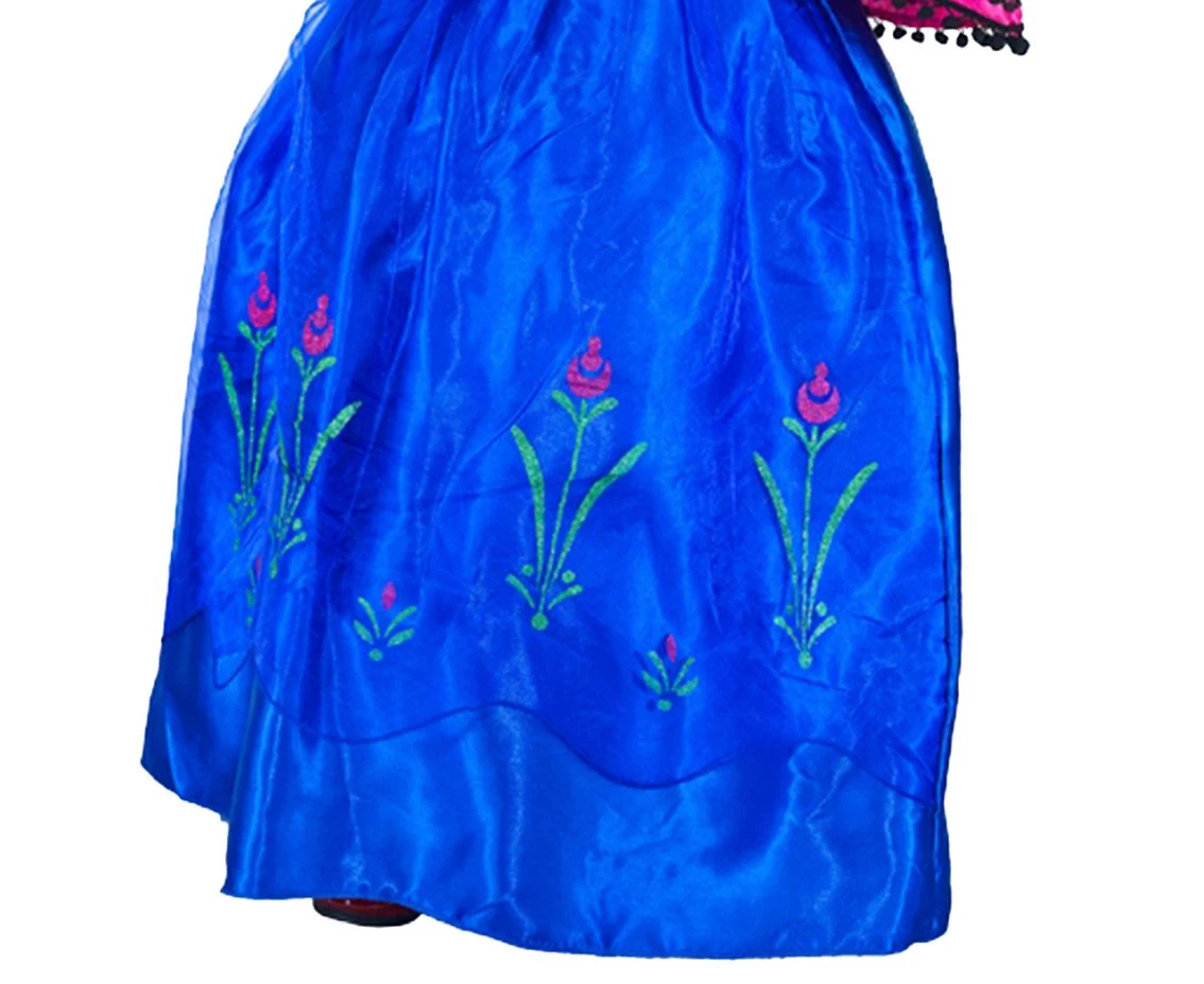 Zestaw dla dzieci Księżniczka różowo-niebieska (sukienka, peleryna), rozm. 110/120 cm