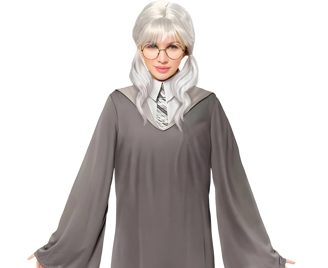Strój dla dzieci Szara Czarodziejka (sukienka), rozm. 130/140 cm