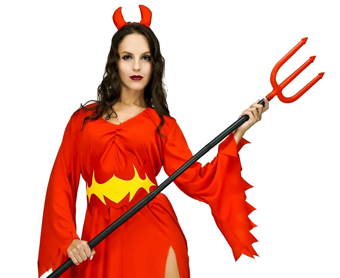 Zestaw dla dorosłych Zmysłowa Diablica (opaska, sukienka), rozm. uniw.
